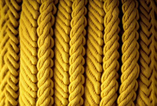 Texture de fond de tissu en tricot jaune doux