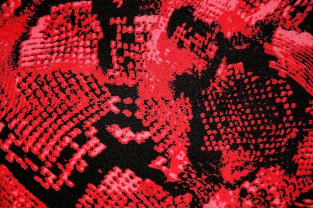 Texture ou fond de toile d'impression d'animal de serpent de python rouge