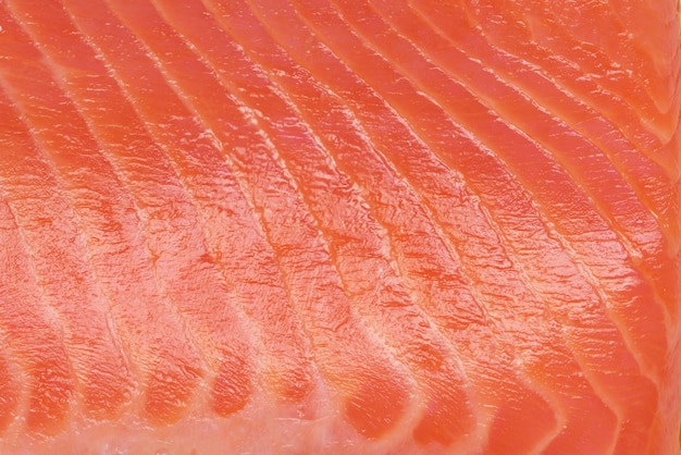 Texture ou fond de tranche de filet de saumon rouge frais