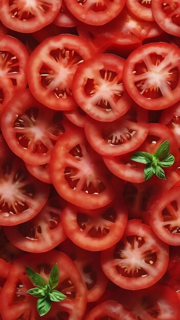 Texture de fond des tranches de tomate