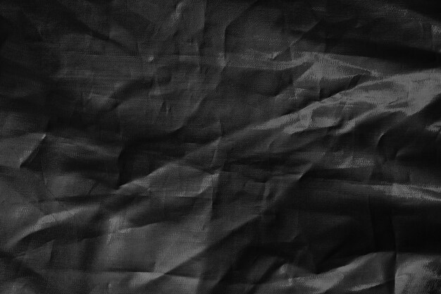 Texture froissée textile noir