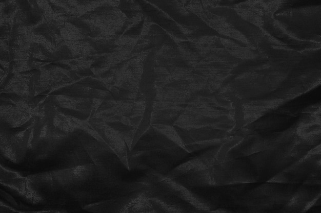 Texture froissée textile noir