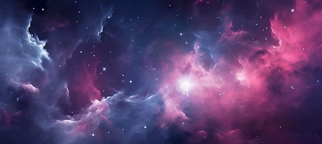 Photo texture galaxie avec étoiles et belle nébuleuse en arrière-plan rose et gris