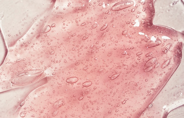Texture de gel de sérum de beauté Crème de soin claire avec fond de bulles