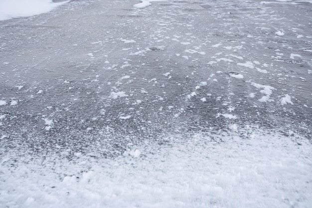 Texture de glace abstraite. Surface givrée froide texturée de glace