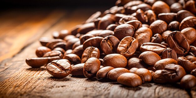 Texture des grains de café torréfiés Richesse d'arôme et de saveur