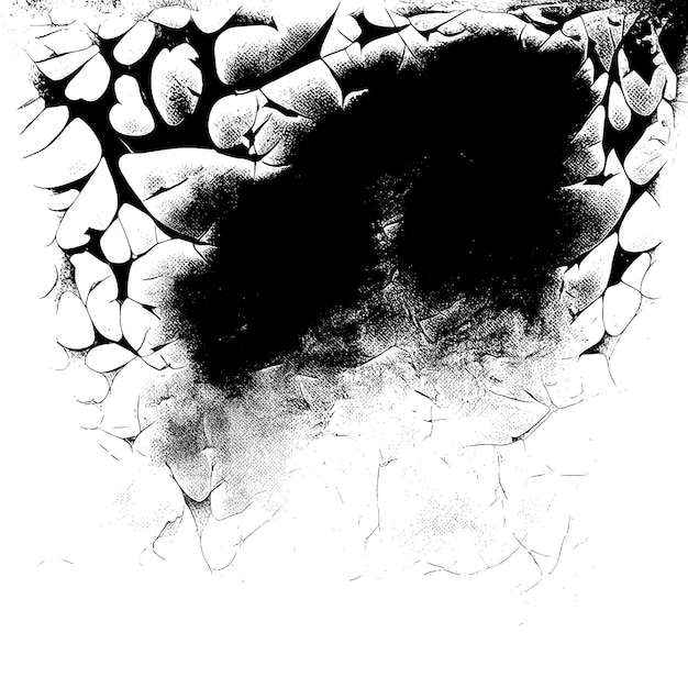Texture grunge abstraite Arrière-plan et papier peint noir et blanc Surface texturée