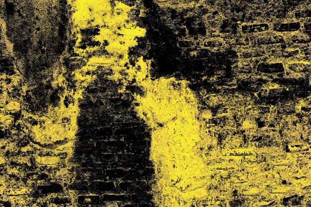 Texture grunge jaune rustique sur la surface du mur en béton