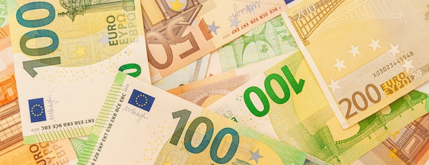 Texture de haute qualité du panorama des billets en euros