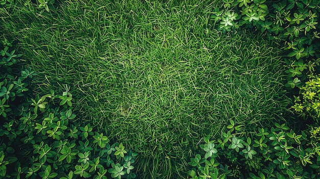 Texture de l'herbe verte IA générative