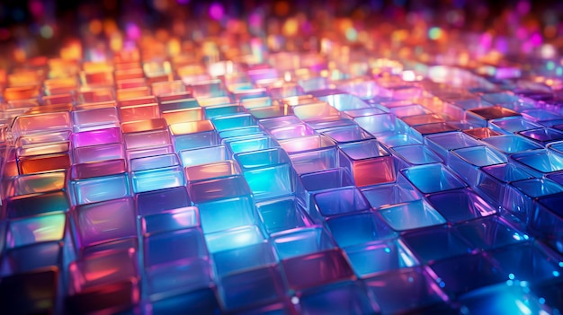 Texture holographique vibrante Une symphonie de couleur et de lumière créée avec la technologie d'IA générative
