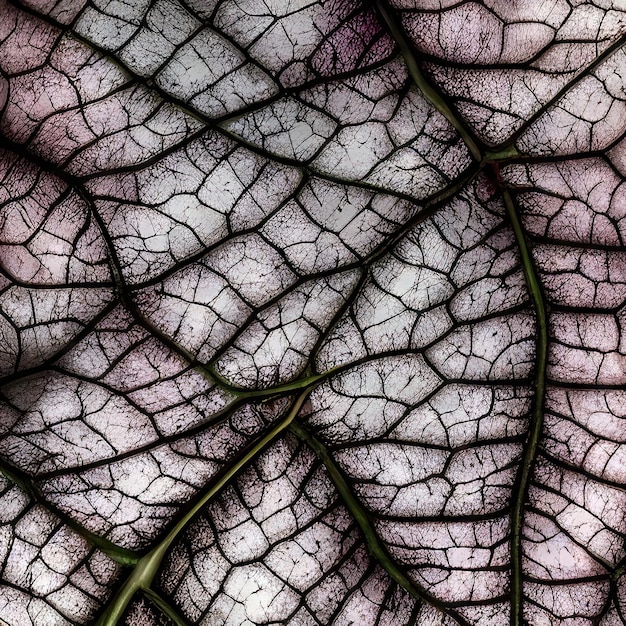 Texture horizontale des nervures des feuilles dans la chlorophylle naturelle