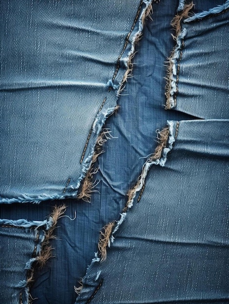 Photo la texture des jeans déchirée