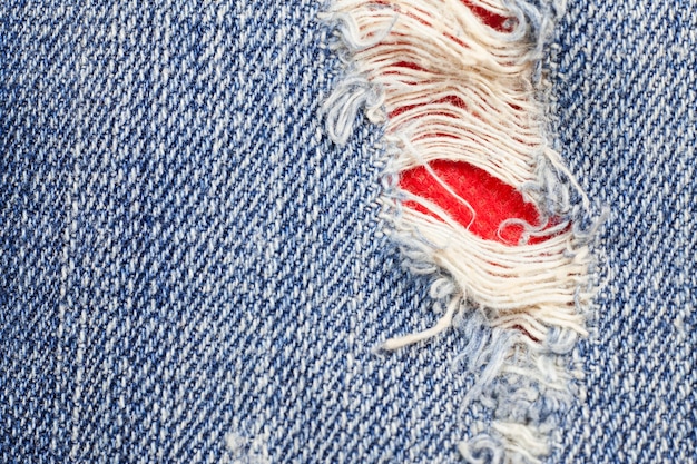 Texture de jeans déchirés.