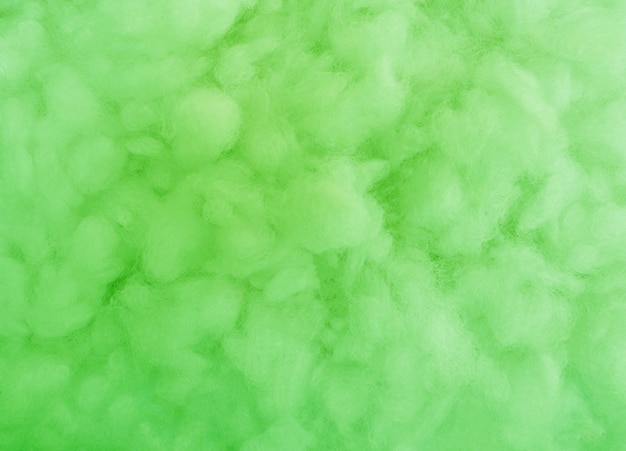 Texture de laine de coton. Fond vert