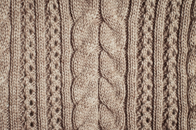 Texture de laine tricotée bouchent