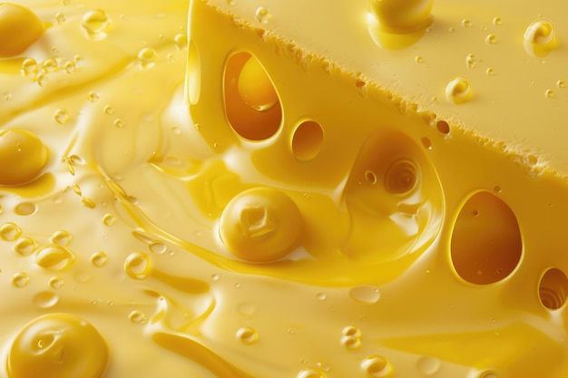 Texture liquide de fromage jaune pour aliments et boissons de fond
