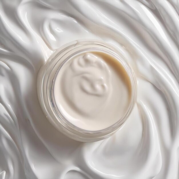 Texture de lotion cosmétique blanche