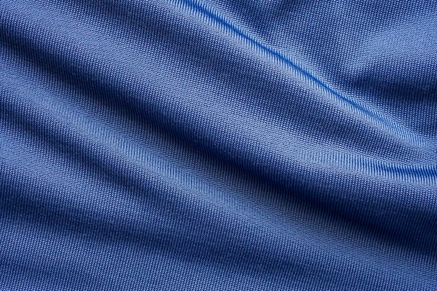 Texture de maillot de football en tissu bleu pour vêtements de sport
