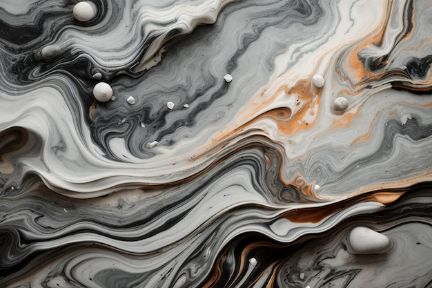 Texture de marbre abstraite fond gris noir et blanc technique artisanale