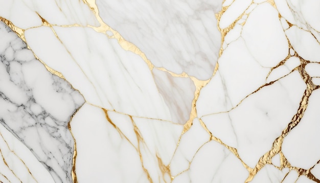 Texture marbre blanc avec veines dorées. Abstrait et texture pour la conception.
