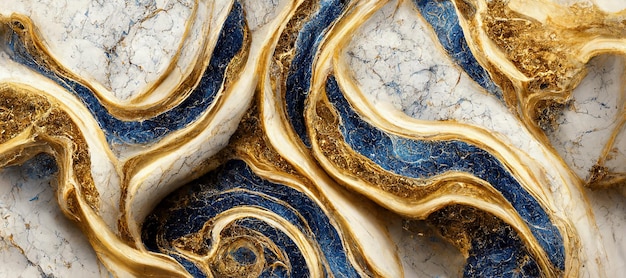 Texture de marbre fond d'écran abstrait texture de marbre de luxe or et bleu