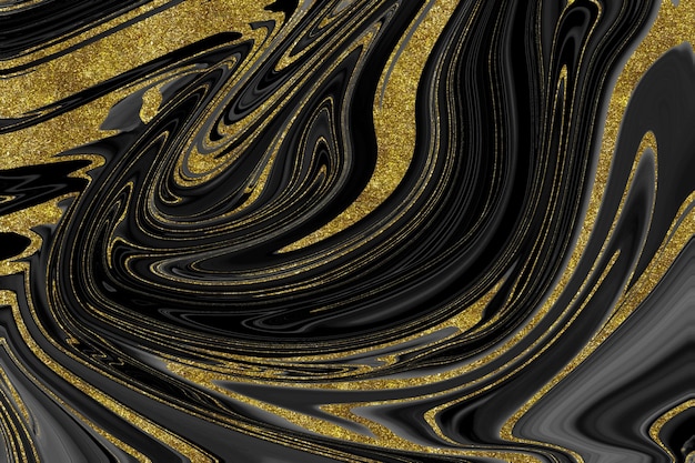 Texture marbre noir et or