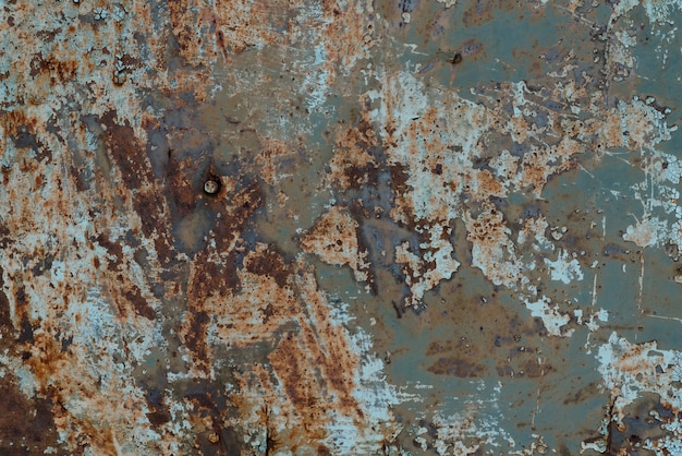 Texture de métal rouillé avec corrosion et peinture