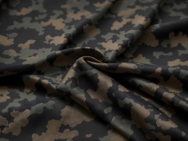 Texture militaire de tissu de camouflage gris foncé à la mode