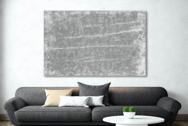 Texture monochrome peinte sur toile Artistique coton grunge fond gris