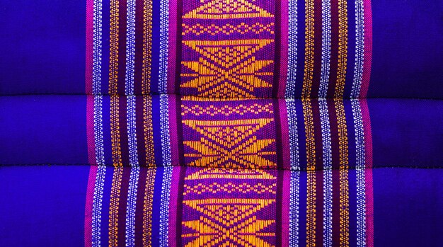 Texture de motif de tissu thaïlandais style de motif brodé local en thaïlande