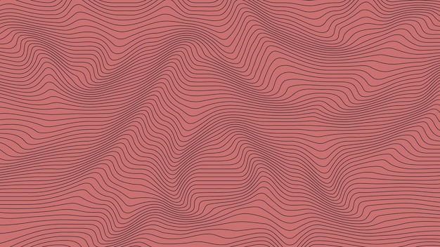 Texture de motif de vague de lignes géométriques sinueuses colorées sur fond coloré