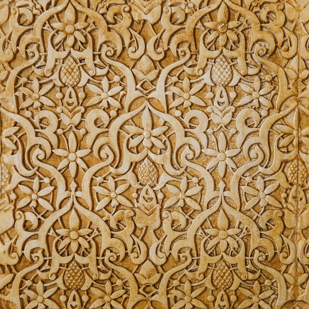 Texture de mur arabe dorée