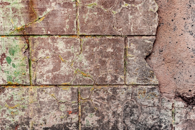 Texture d'un mur en béton avec fissures et rayures