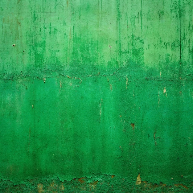 Texture de mur de béton peint à peu près en vert