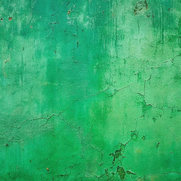 Texture de mur de béton peint à peu près en vert