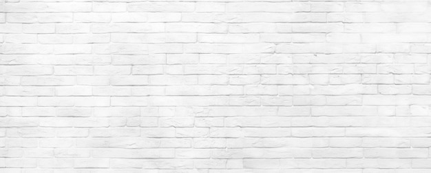 Photo texture de mur de brique blanche toile de fond panoramique de maison et de bureau fond de conception lavé mur de briques peintes