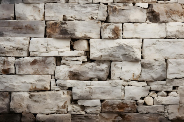 Texture de mur de brique crème et blanche brique et fond intérieur de sol en pierre