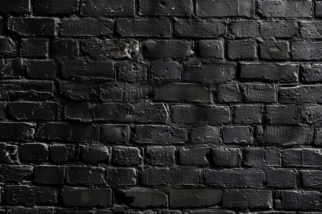 Photo texture de mur de brique noire surface de brique pour le fond papier peint vintage