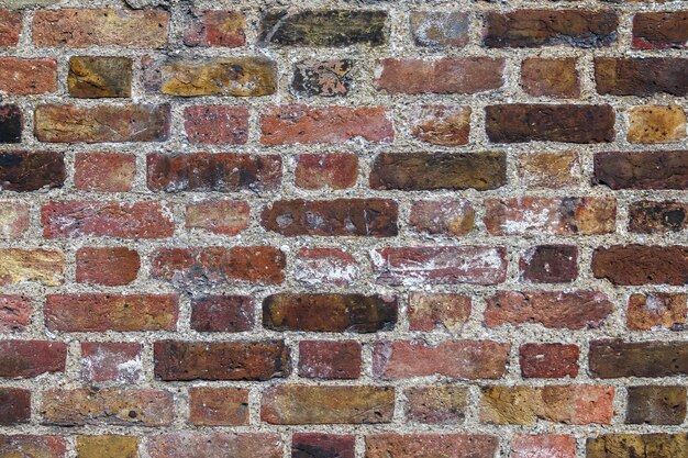 Texture de mur de brique rouge foncé vieilli