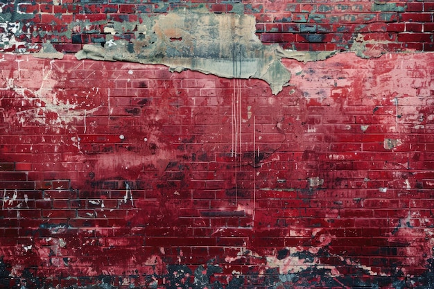 Photo texture de mur en briques grunge rouges vintage