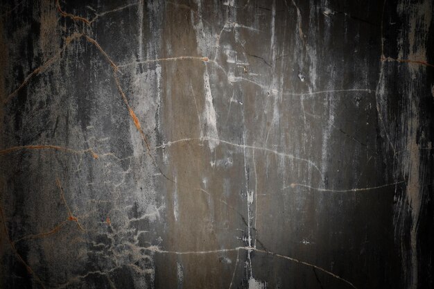 Texture de mur de ciment foncé pour les vieux murs de fond pleins d'égratignures et de taches