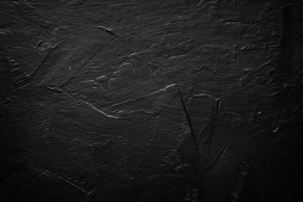 Texture de mur noir pour fond béton foncé ou sol en ciment vieux noir avec vintage élégant