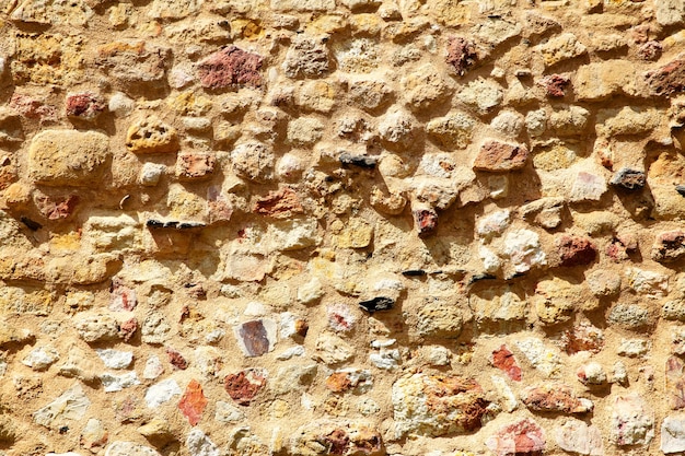 Texture de mur en pierre antique, fond d'architecture