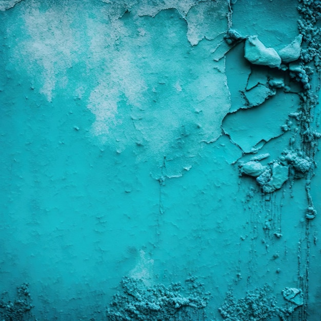 Texture de mur en stuc peint en cyan bleu clair décoratif beau grunge abstrait