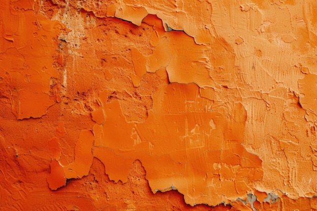 Texture murale en stuc abstraite orange avec espace de copie