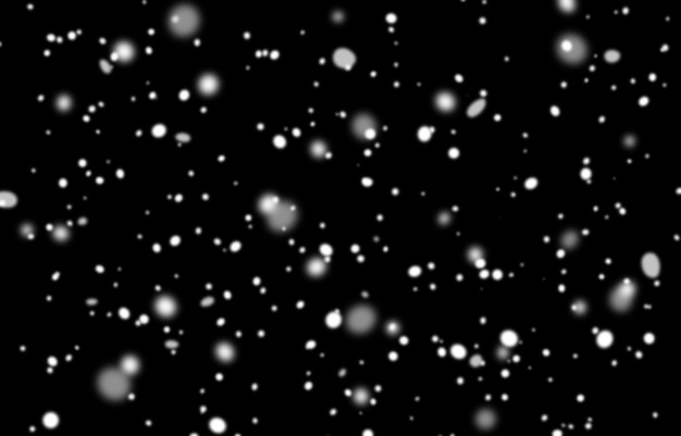 Texture de neige, flocons de neige blancs sur fond noir isolé. A insérer en mode overlay_