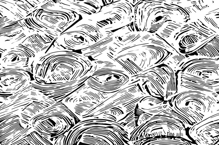 Photo texture noire sur fond blanc