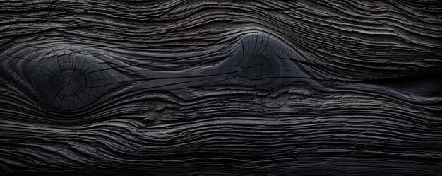 Texture noire de fond de panorama en bois détaillé d'écorce Generative Ai