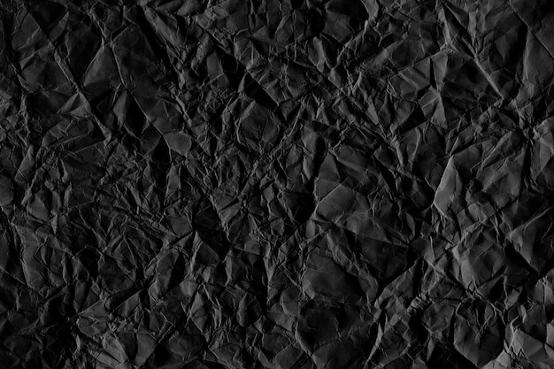 Texture noire fond en relief froissé